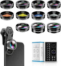 Kit d'objectifs clip pour smartphone (grand-angle, macro, fisheye)